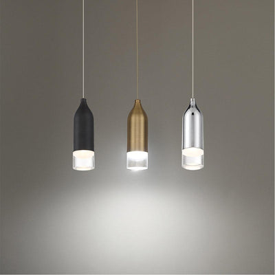 LED Steel Frame with Etched Acrylic Diffuser Pendant - LV LIGHTING