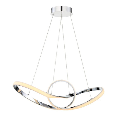 LED Aluminum Twisted Frame with Composite Diffuser Linear Chandelier - LV LIGHTING
