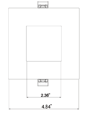 LED 4" Brushed Nickel Slim Square Panel 3 CCT with Round Back