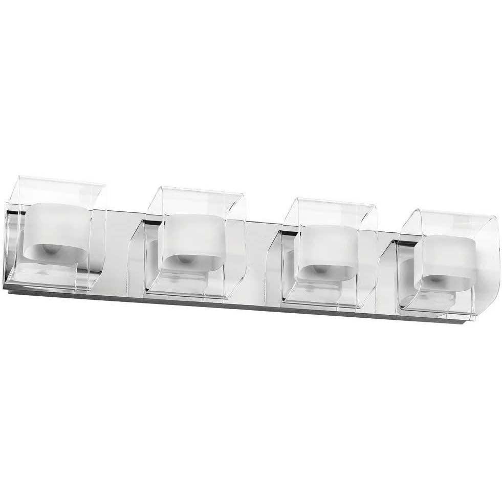 Chrome with Clear Glass Vanity Light - LV LIGHTING