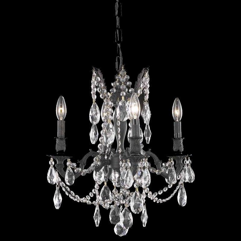 Dark Bronze with Crystal Chandelier - LV LIGHTING