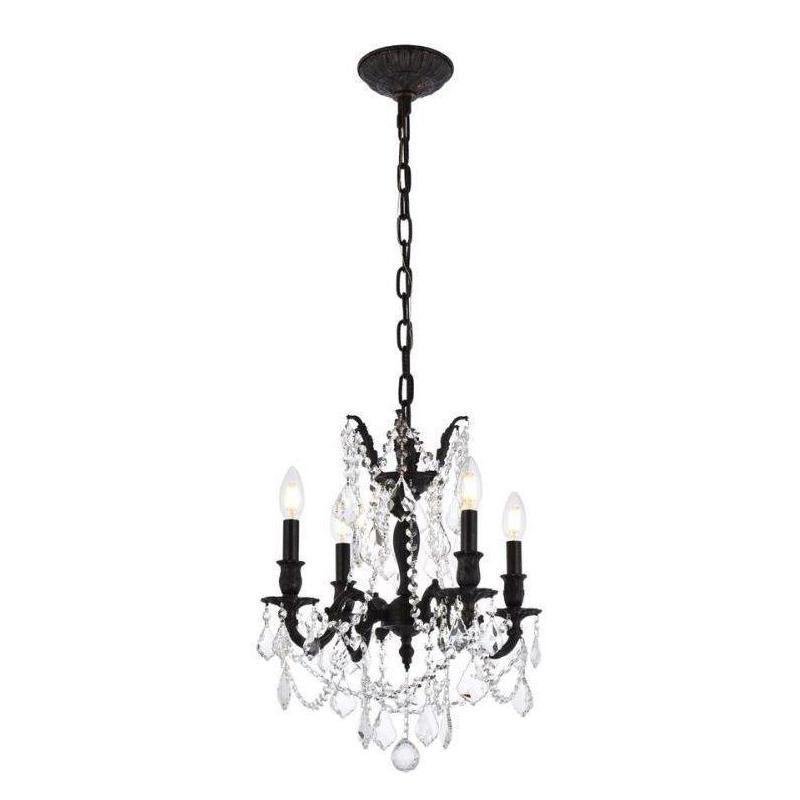 Black with Crystal Chandelier - LV LIGHTING