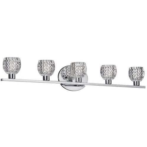 Chrome Clear Glass Vanity Light - LV LIGHTING