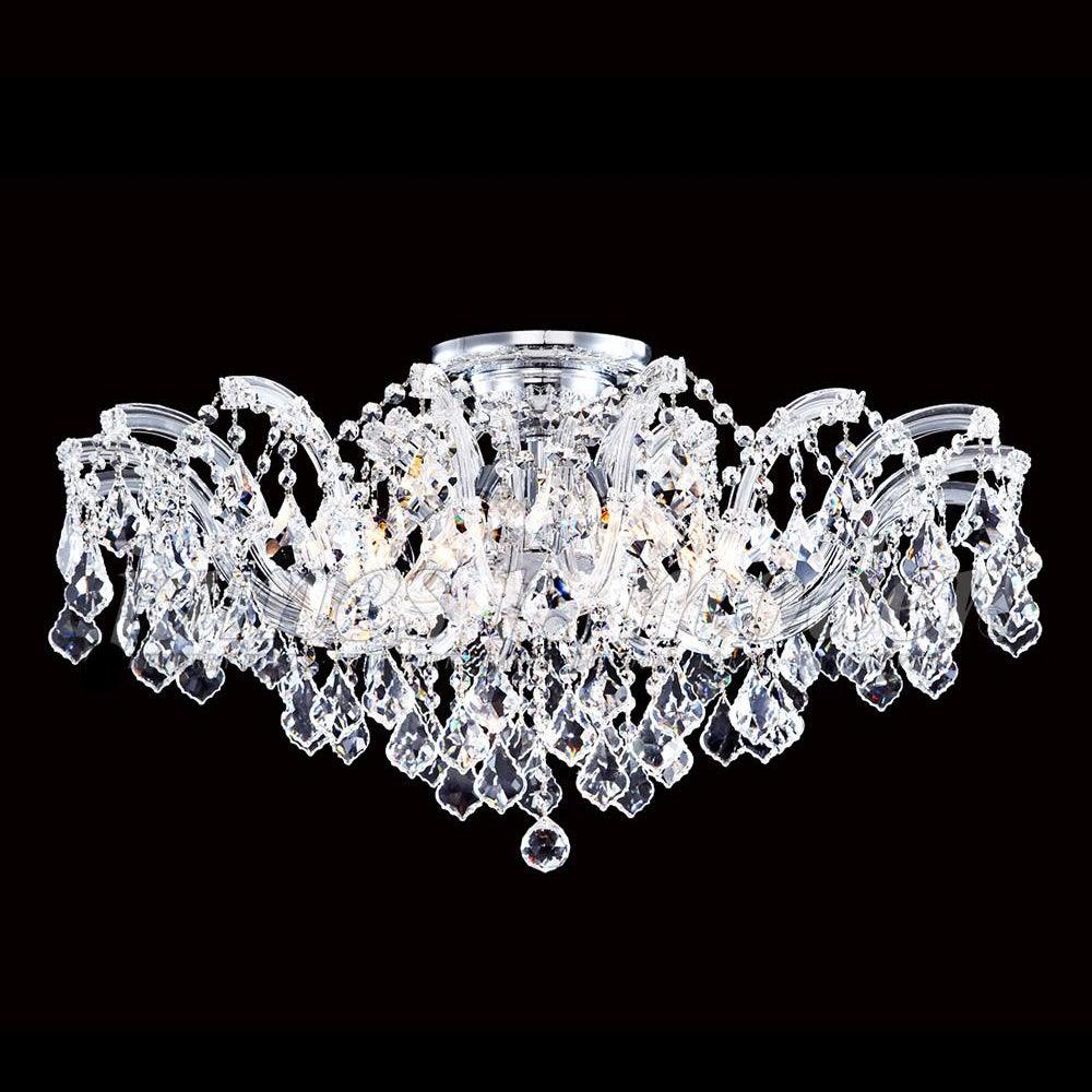 Clear with Crystal Flush Mount - LV LIGHTING