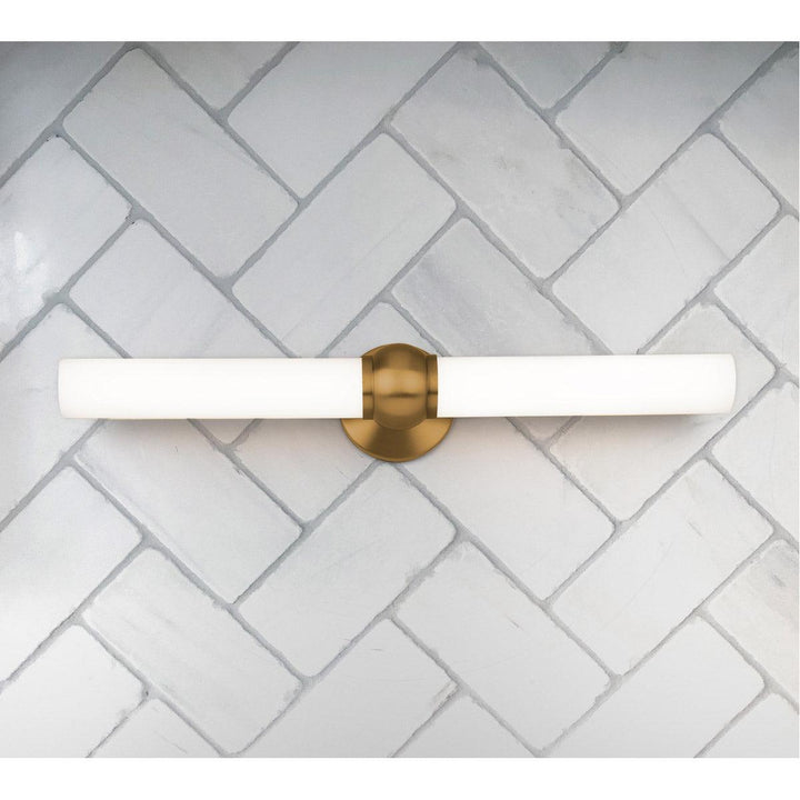 LED Aluminum Frame with Cylindrical Glass Diffuser Vanity Light - LV LIGHTING