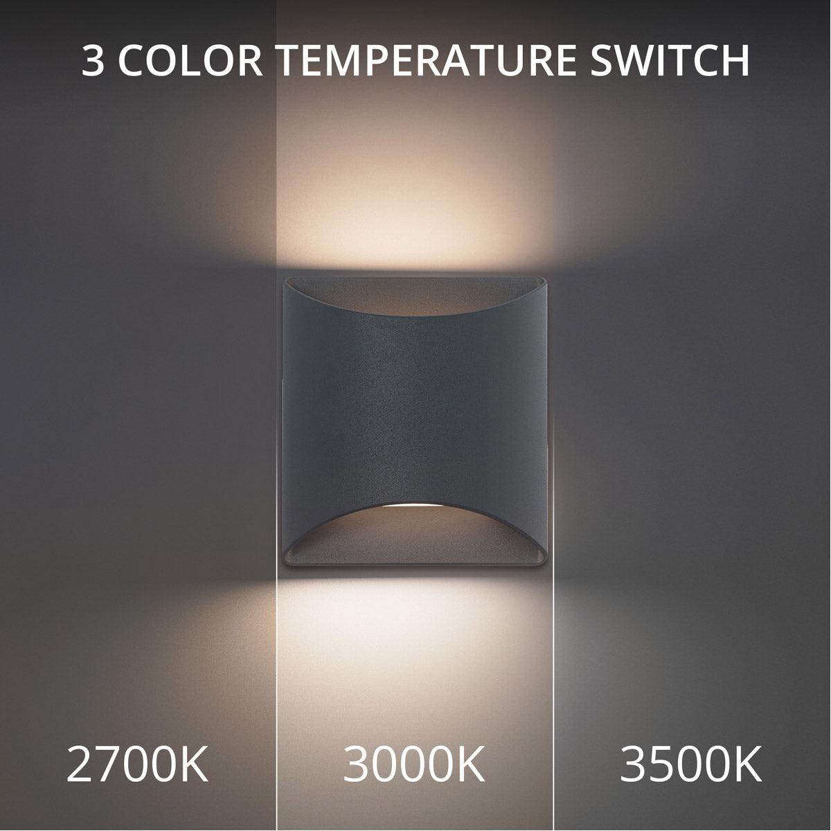 LED Aluminum Frame with Frosted Glass Diffuser Color Changeable Wall Sconce - LV LIGHTING