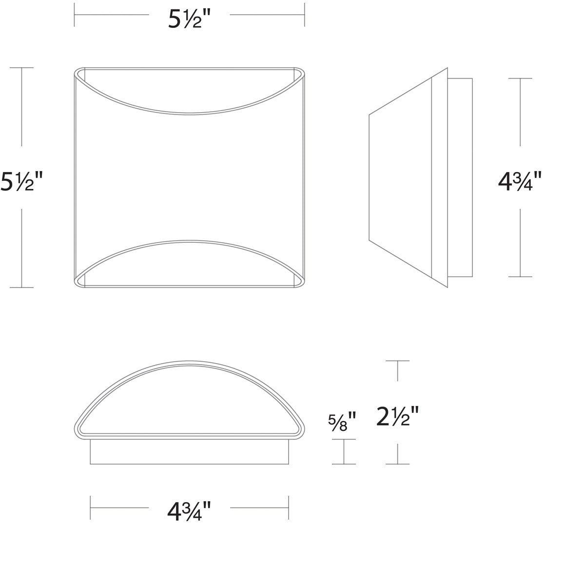 LED Aluminum Frame with Frosted Glass Diffuser Color Changeable Wall Sconce - LV LIGHTING