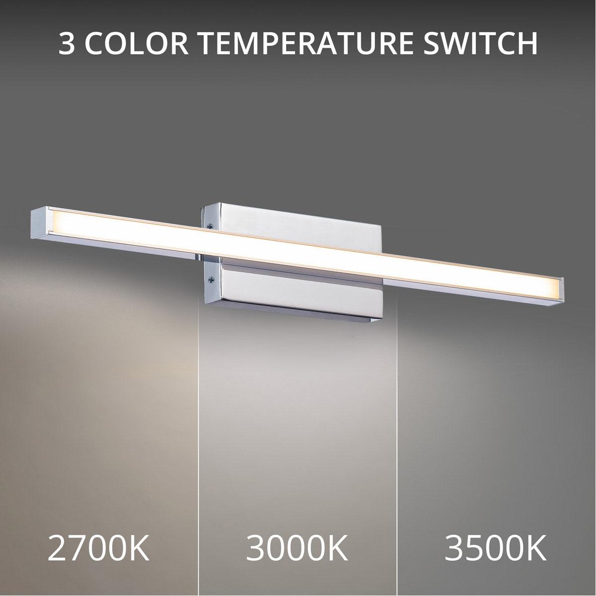 LED Aluminum Frame with Acrylic Diffuser Color Changeable Vanity Light - LV LIGHTING