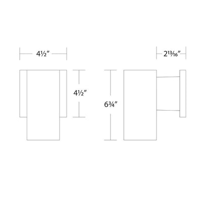 LED Aluminum Cylindrical Frame Wall Sconce - LV LIGHTING