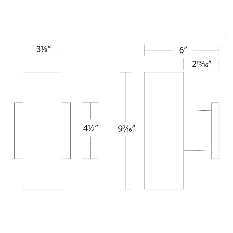 LED Aluminum Cylindrical Frame Wall Sconce - LV LIGHTING