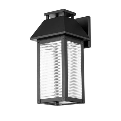 LED Aluminum Frame with Clear Glass Diffuser Outdoor Wall Sconce - LV LIGHTING