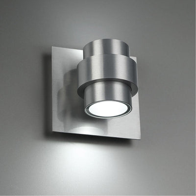 LED Brushed Aluminum Frame with Glass Lens Outdoor Wall Sconce - LV LIGHTING