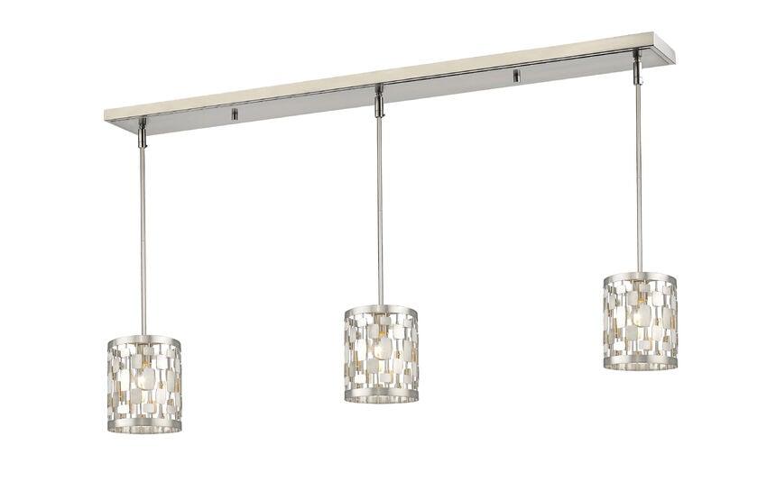 Brushed Nickel with Orb and Drum Pendant - LV LIGHTING