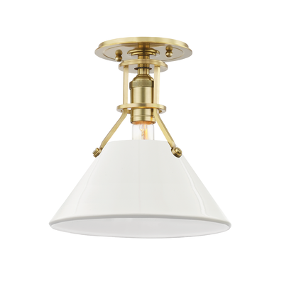Steel Open Air Conical Shade Flush Mount