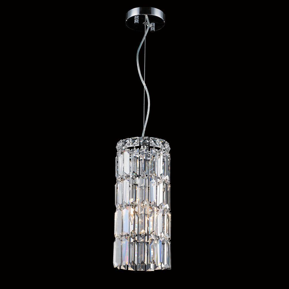Chrome with Crystal Pendant - LV LIGHTING