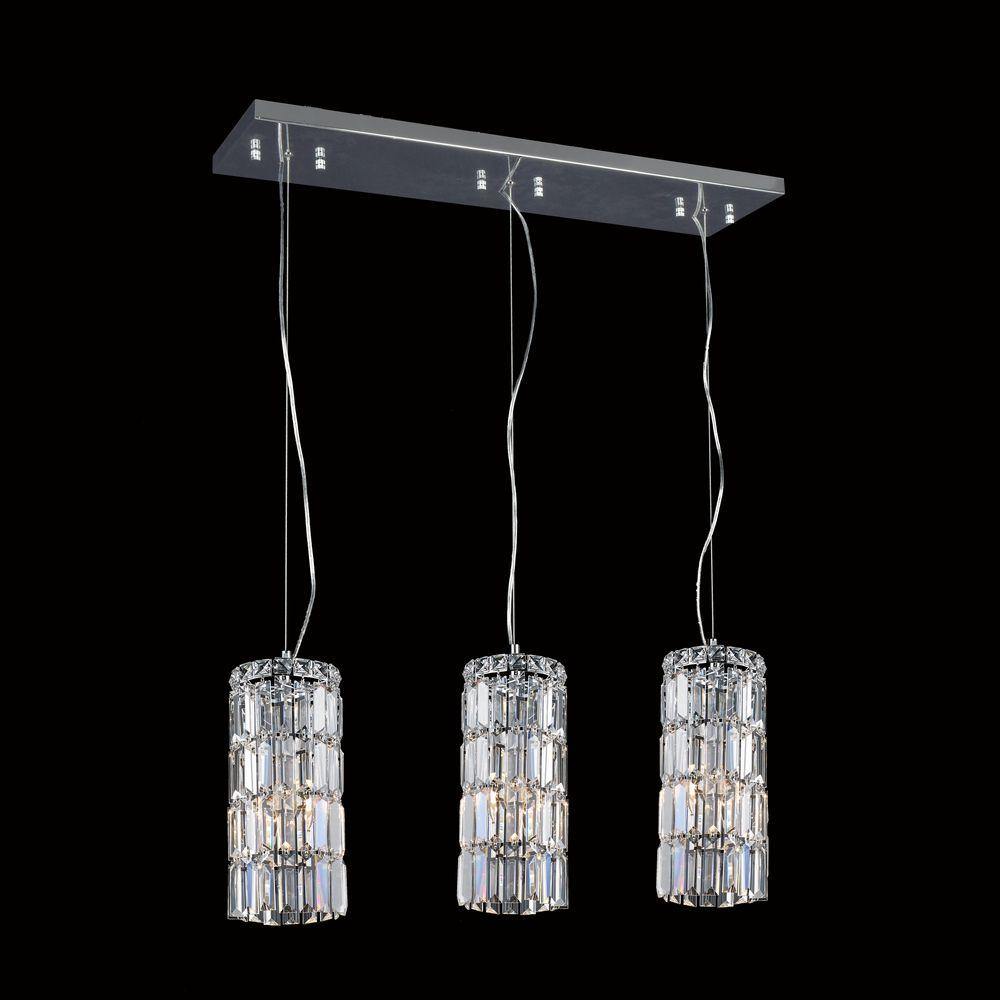 Chrome with Crystal Pendant - LV LIGHTING