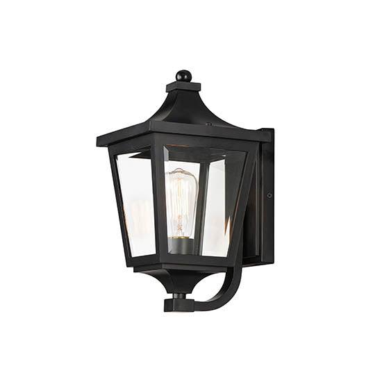 Black EPMM Vivex Frame with Clear Glass Outdoor Wall Sconce - LV LIGHTING