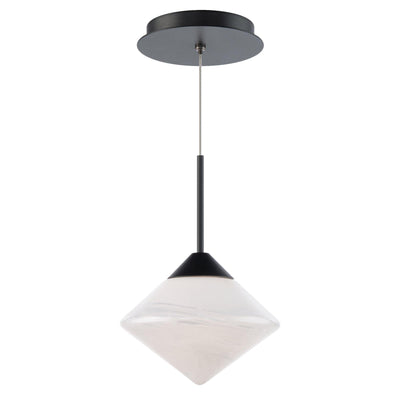 LED Aluminum Frame with Opal Glass Shade Pendant - LV LIGHTING