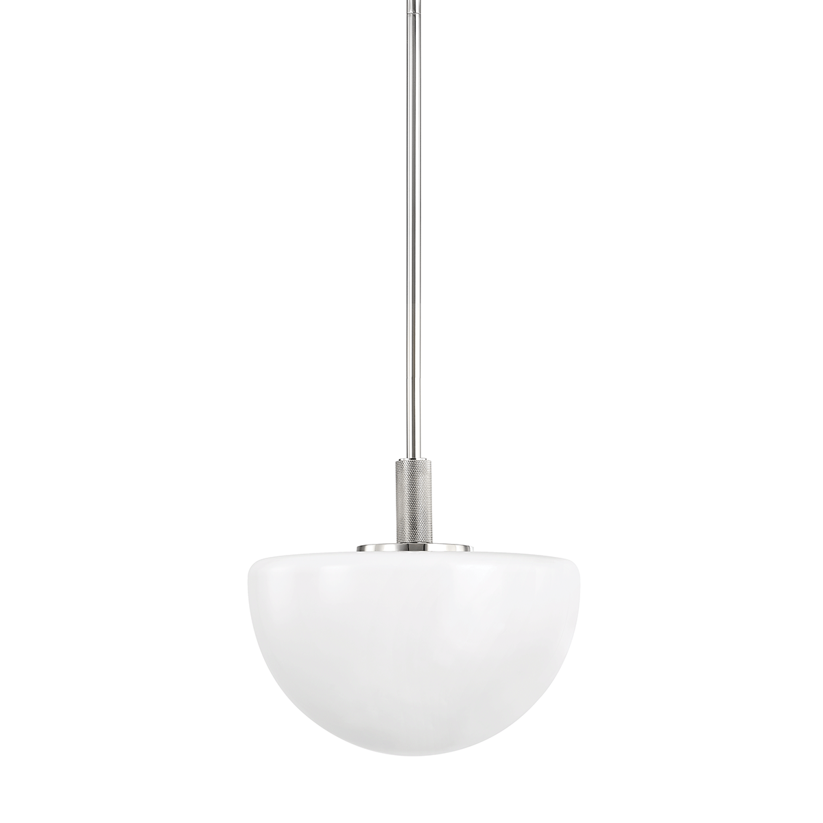Steel Frame with Half White Glass Diffuser Pendant