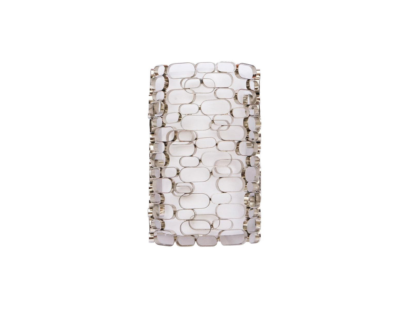 Polished Nickel Chain Frame with Silk Shade Wall Sconce - LV LIGHTING