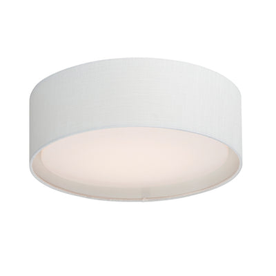 LED Steel Frame and Fabric Drum Shade with Acrylic Diffuser Flush Mount