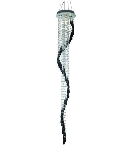 Chrome with Dark and Clear Crystal Pendant - LV LIGHTING