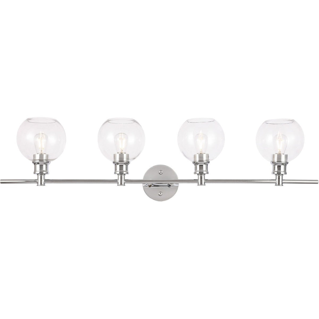 Chrome with Clear Shade Vanity Light - LV LIGHTING