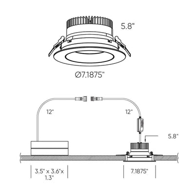 LED Regressed Gimbal Color Temperature Changeable Downlight - LV LIGHTING