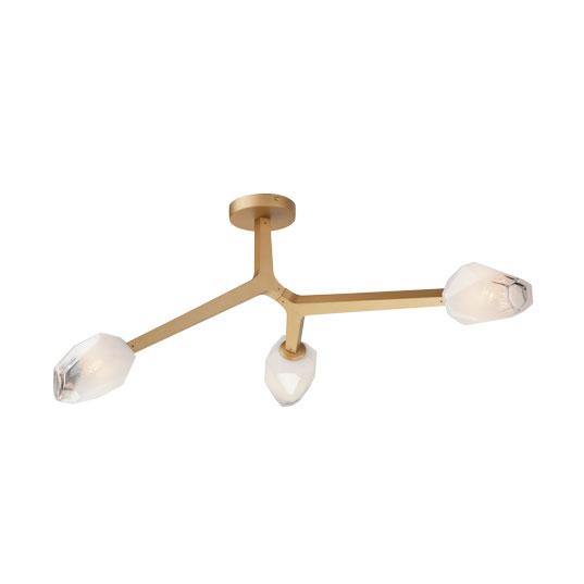 LED Black Blossom Braches 3 Light Flush Mount - LV LIGHTING