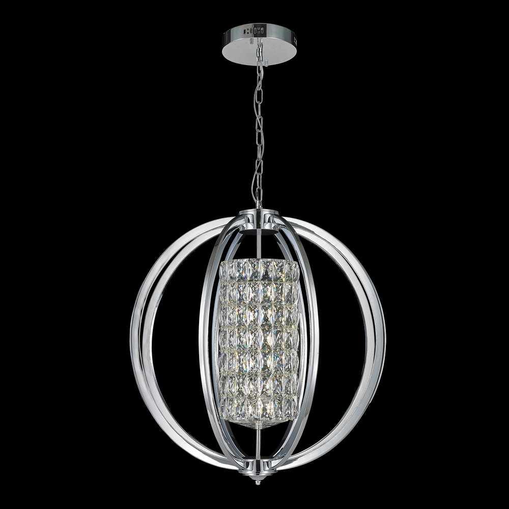 LED Chrome with Crystal Pendant - LV LIGHTING
