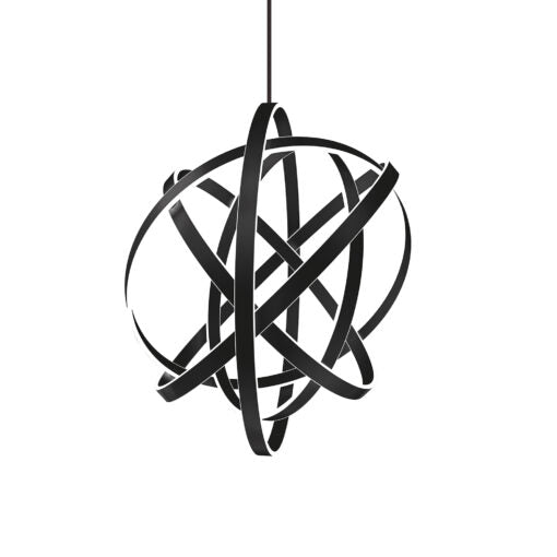 LED Black Orbit Frame with Acrylic Diffuser Chandelier