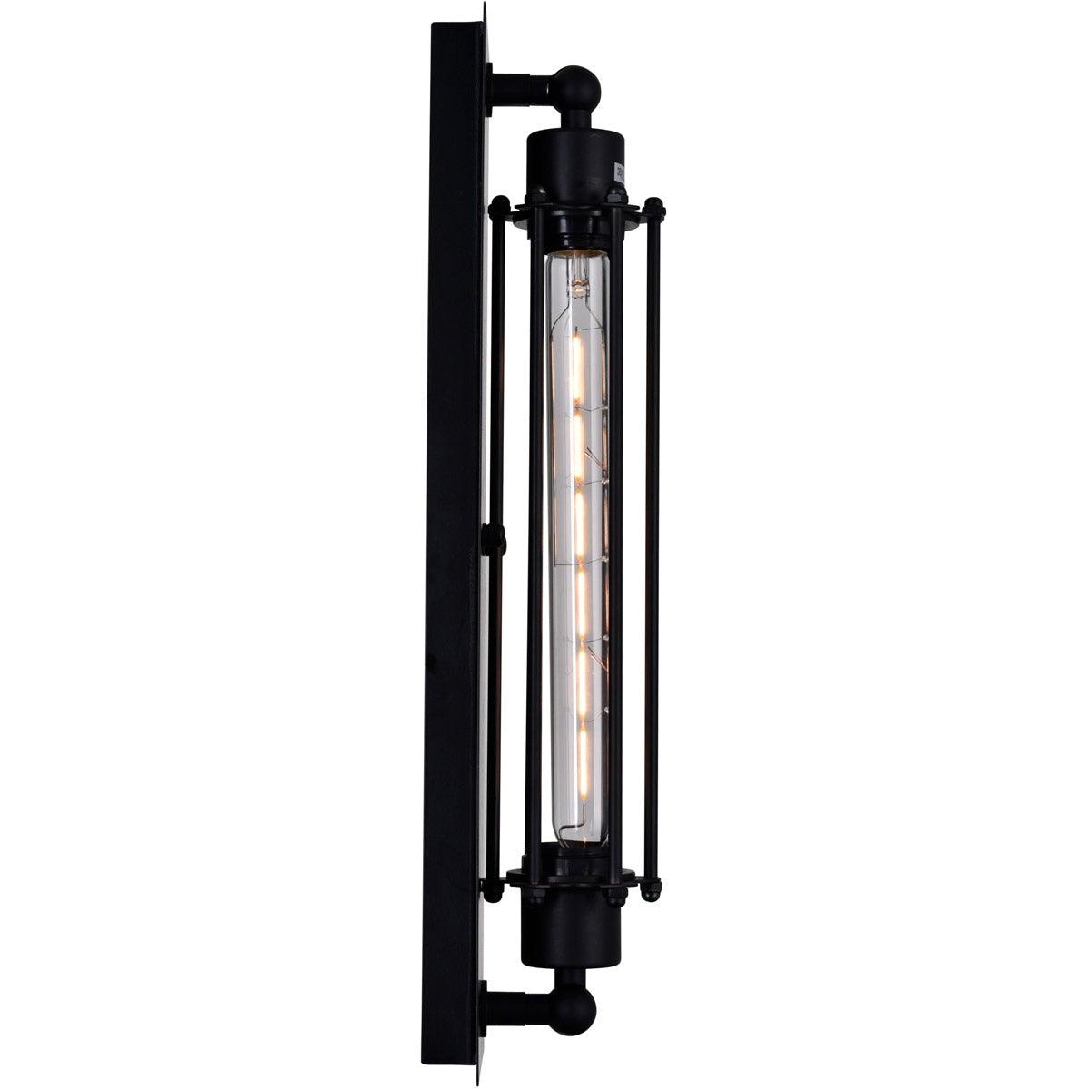 Black Open Air Frame Single Light Wall Sconce - LV LIGHTING
