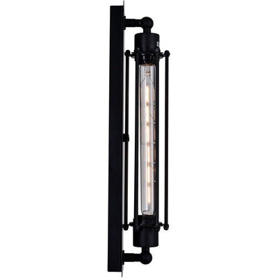 Black Open Air Frame Single Light Wall Sconce - LV LIGHTING
