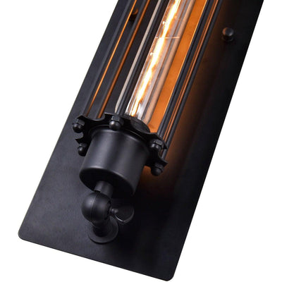 Black Open Air Frame Single Light Wall Sconce - LV LIGHTING