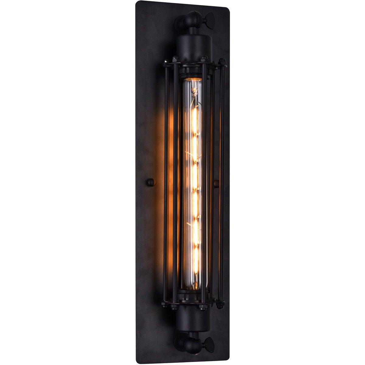 Black Open Air Frame Single Light Wall Sconce - LV LIGHTING