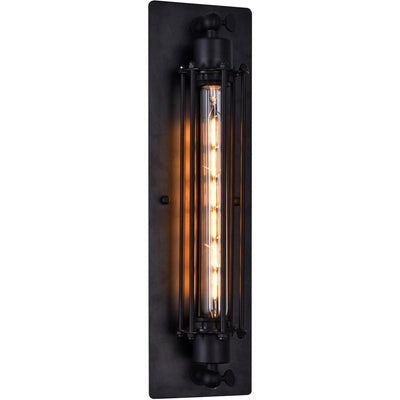 Black Open Air Frame Single Light Wall Sconce - LV LIGHTING