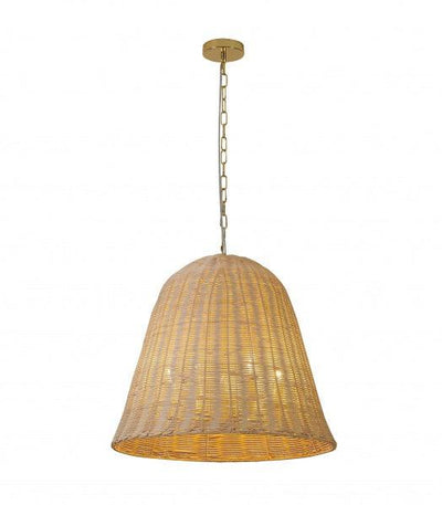 Gold Frame with Natural Vine Basket Pendant / Chandelier - LV LIGHTING