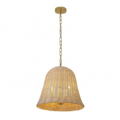 Gold Frame with Natural Vine Basket Pendant / Chandelier - LV LIGHTING