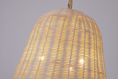 Gold Frame with Natural Vine Basket Pendant / Chandelier - LV LIGHTING