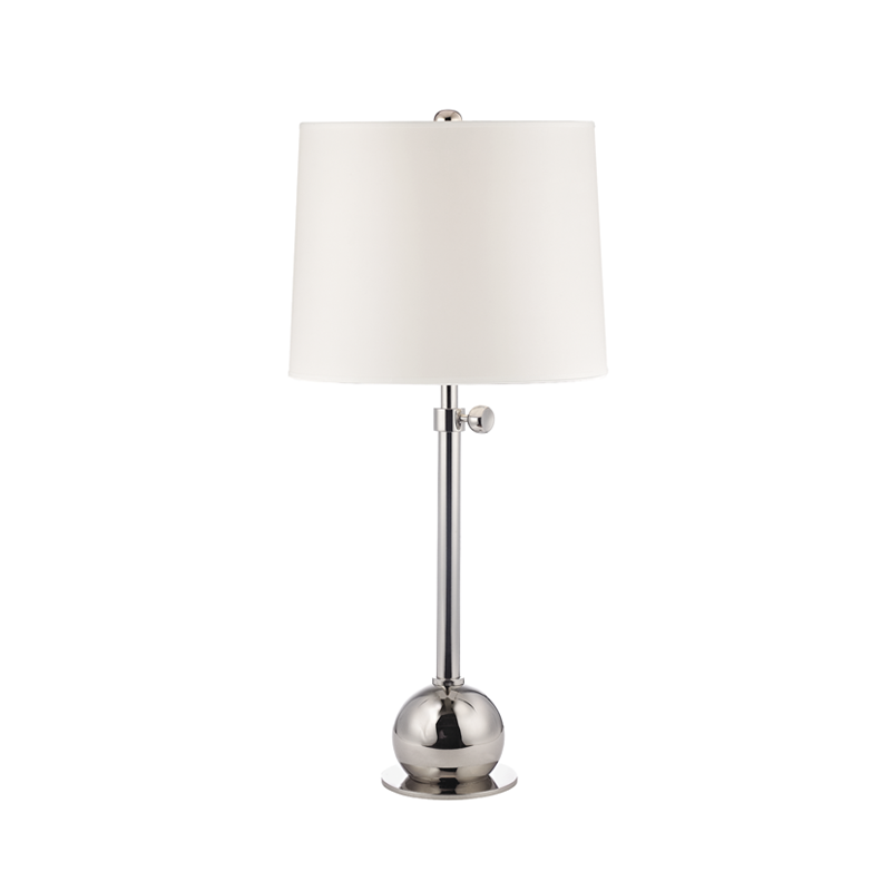 Steel Orb Base with Fabric Shade Table Lamp