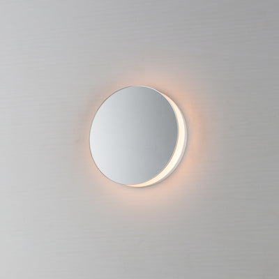 LED Mirror Finish Frame with Acrylic Diffuser Round Wall Sconce