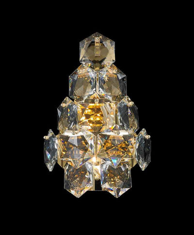 Chrome or Gold with Crystal Wall Sconce - LV LIGHTING