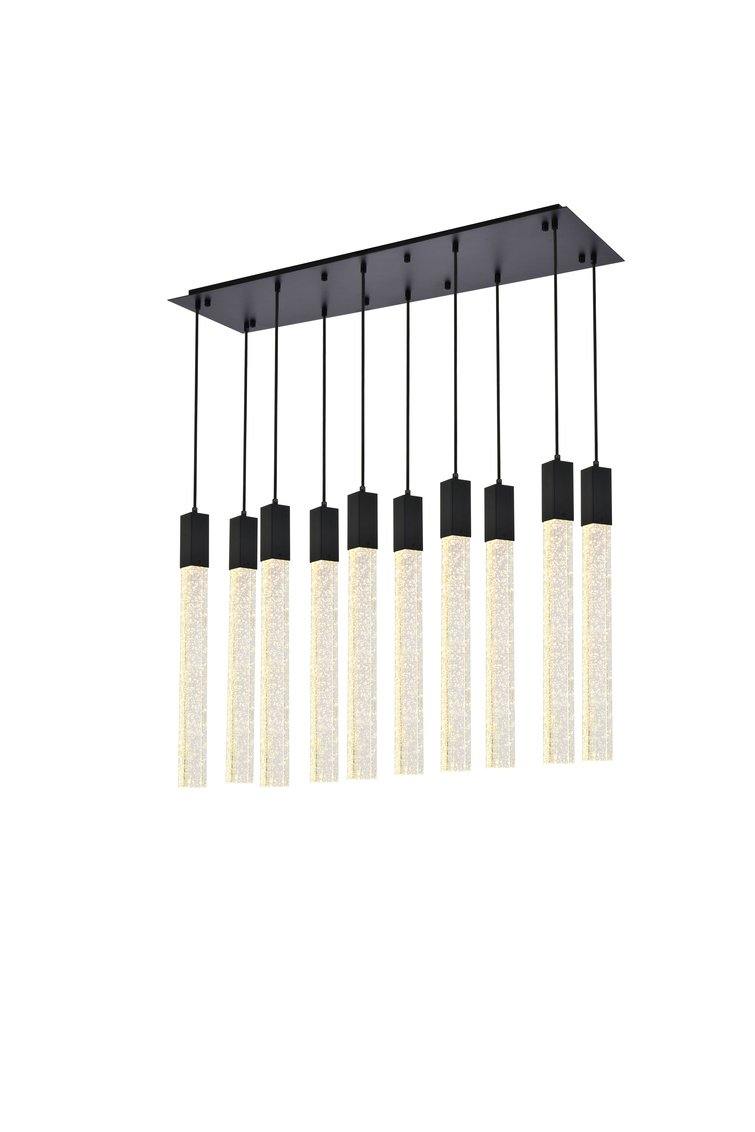 Chrome with 10 Light Pendant - LV LIGHTING