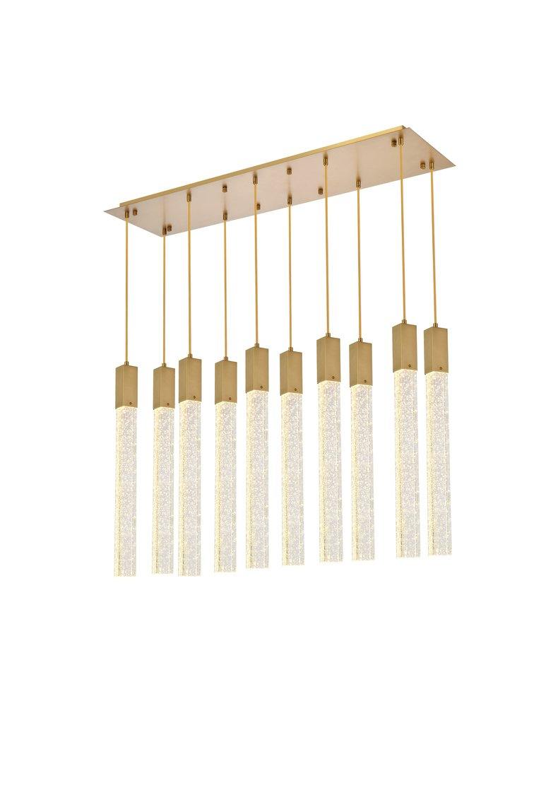 Chrome with 10 Light Pendant - LV LIGHTING