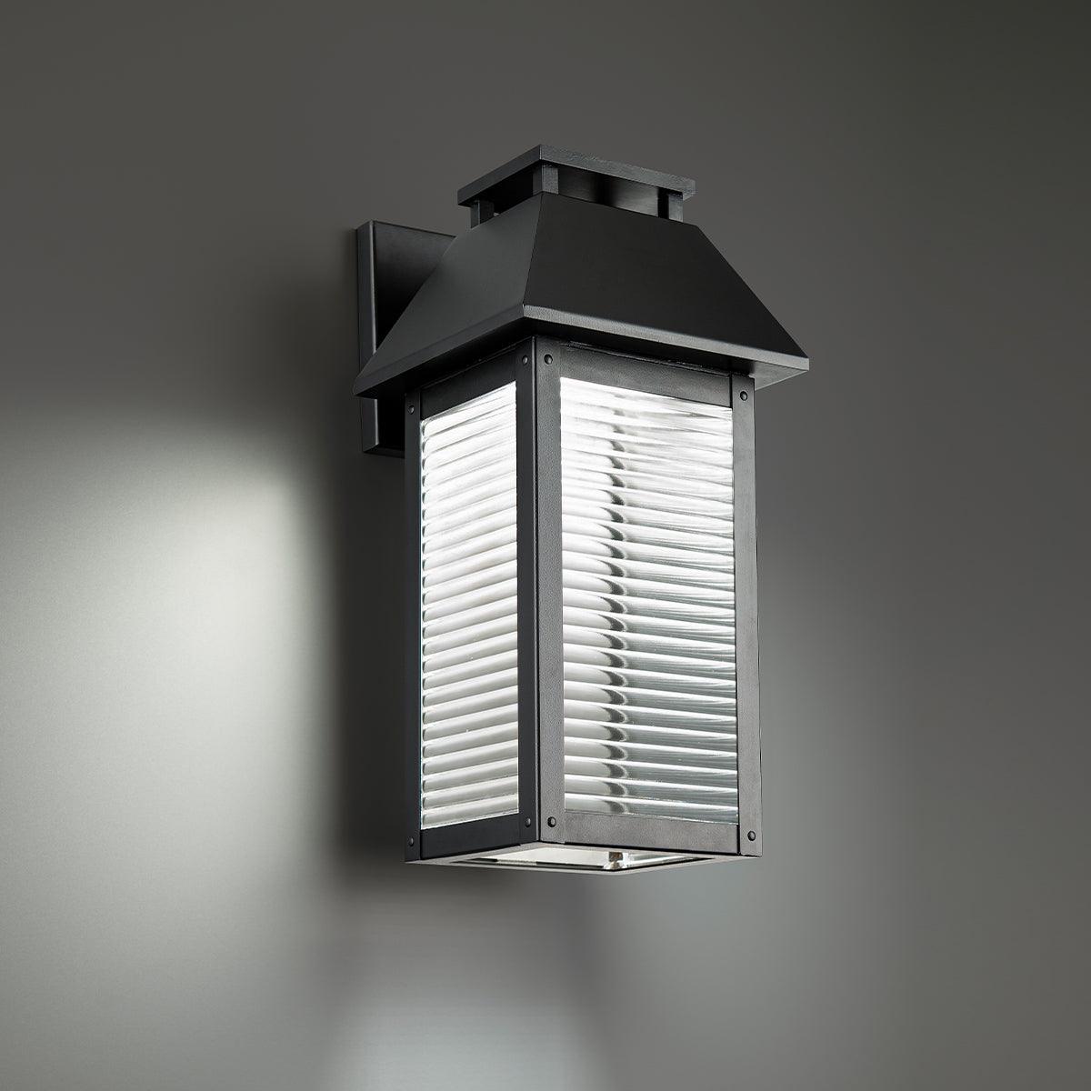 LED Aluminum Frame with Clear Glass Diffuser Outdoor Wall Sconce - LV LIGHTING