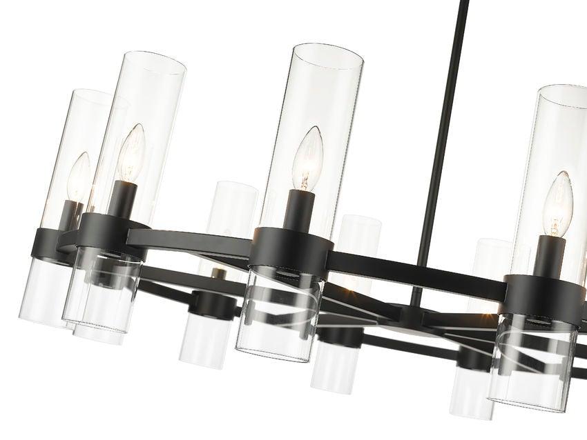 Round with Clear Glass Shade Chandelier - LV LIGHTING