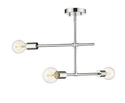 Steel with Parallel Arms Semi Flush Mount - LV LIGHTING