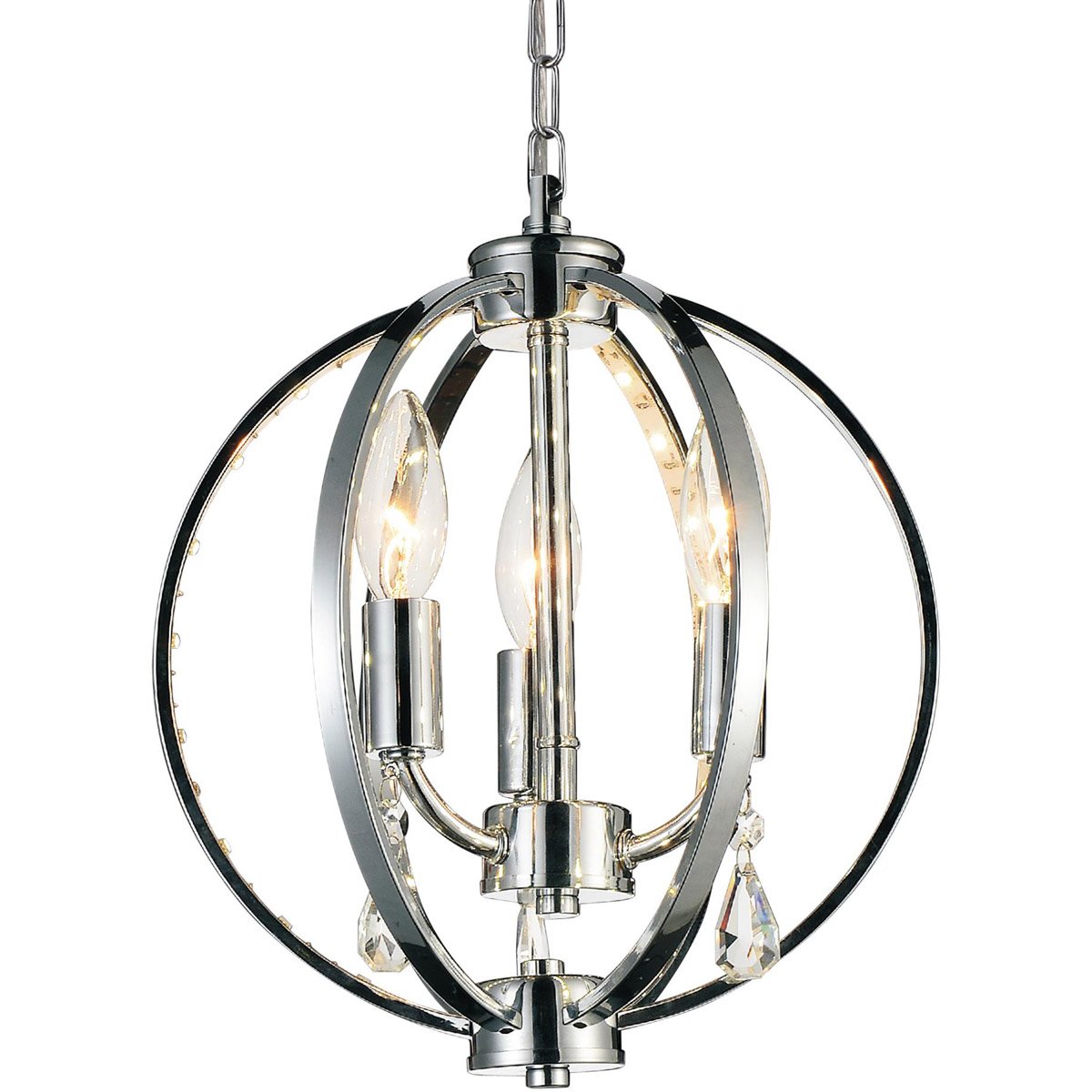 Chrome Candle Mini Orb Pendant - LV LIGHTING