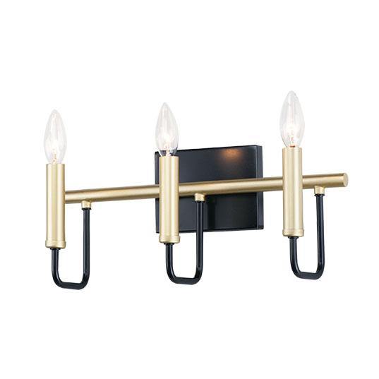 Black Arms with Gold Candle Vanity Light - LV LIGHTING