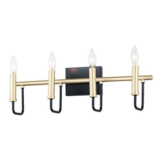Black Arms with Gold Candle Vanity Light - LV LIGHTING